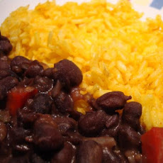 Spicy Black Beans With Yellow Rice