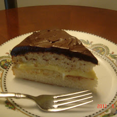 Boston Cream Pie with Kahlua ganache