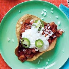Turkey Chili in Tortilla Cups