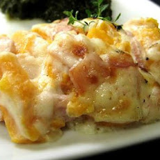 Cheesy Ham and Sweet Potato Casserole