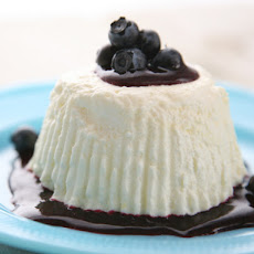 Frozen Lemon Whip with Blueberry Sauce