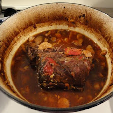 Dutch Oven Garlic Rosemary Studded Venison Rump