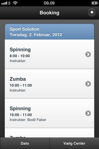 Sport Solution Booking