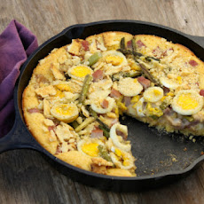 Savory Ham and Swiss Cornbread Bake