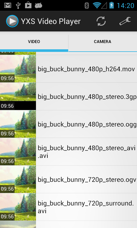 Android application YXS Video Player screenshort