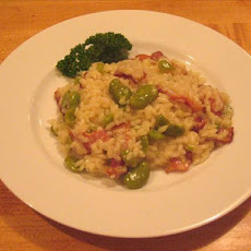 Fava Bean and Bacon Risotto