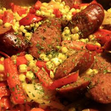 Fried Corn with Smoked Sausage