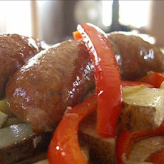 Roasted Sausages, Peppers, Potatoes, and Onions
