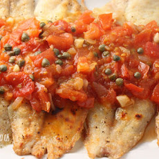 Broiled Tilapia with Tomato Caper Sauce