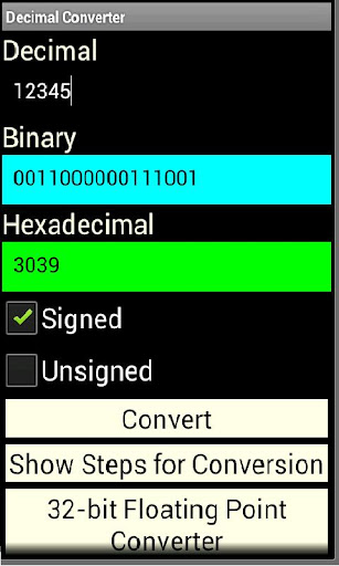 Dec Bin Hex 3-way Converter