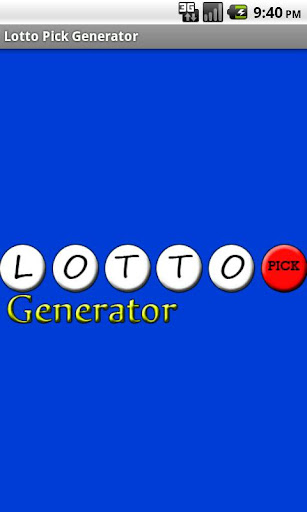 Lotto Pick Generator