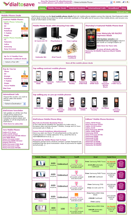 dialtosave homepage