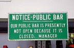 Bar closed