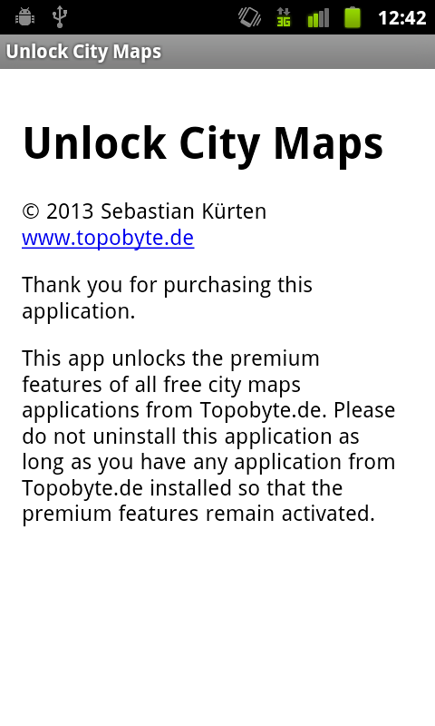 Android application Unlock City Maps screenshort