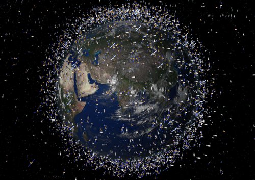 宇宙のゴミ=スペースデブリのハイレゾ画像。[A hireso image of the garbage of the space]