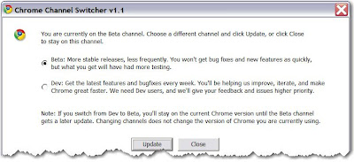 Chrome Channel Chooser