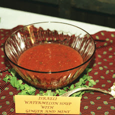 Israeli Watermelon Soup with Ginger and Mint