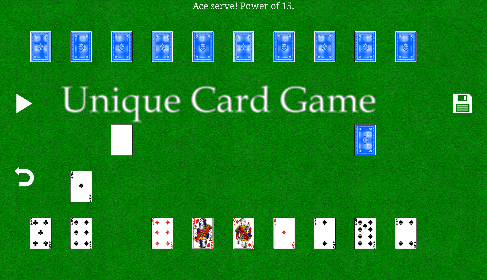 Android application Tennis Card Game screenshort