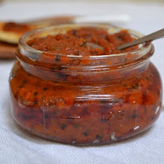 Tomato relish with smoked jalapeno & arbol chile