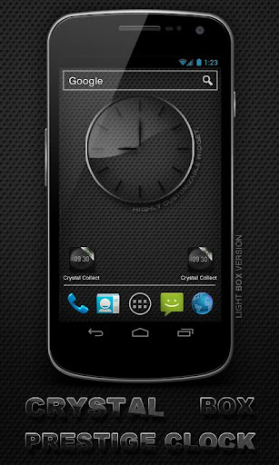 Glass clock. widget. LIGHT.