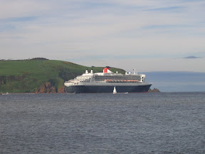 QM2 leaving the Cromarty Firth