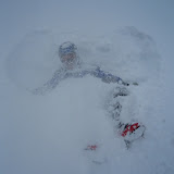 Stefan making snow angels