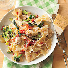 Parmesan Chicken with Bow Ties