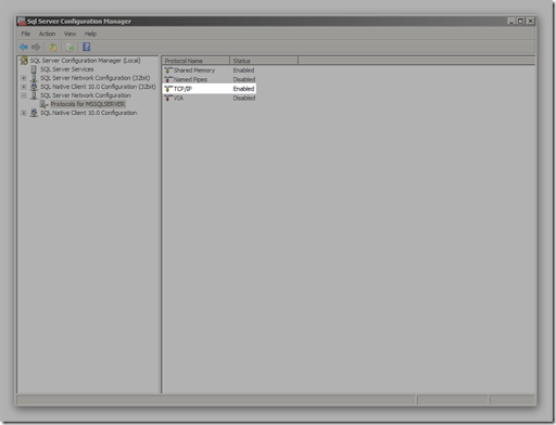 After restarting SQL Server