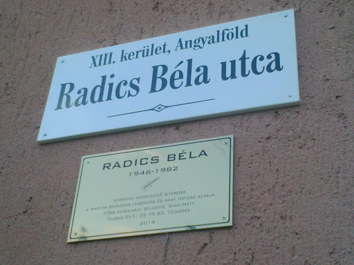 Radics Béla Emléktábla