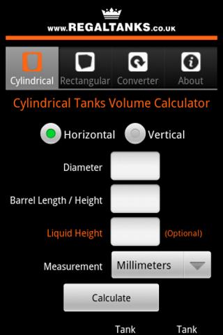 Tank Volume Calculator