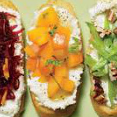 Spring Crostini (3 Ways) with Lemony Ricotta Spread