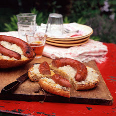 Grilled Kielbasa Ring with Sauerkraut