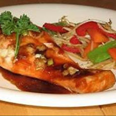 Hoisin Salmon Fillets With Stir Fry Vegetables