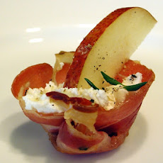 Pancetta Crisps with Goat Cheese and Pear