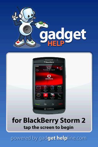 BlackBerry Storm2-Gadget Help