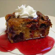 Fresh Blueberry Cobbler With Blueberry Sauce