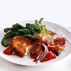 Fried Mozzerella with Arugula and Prosciutto