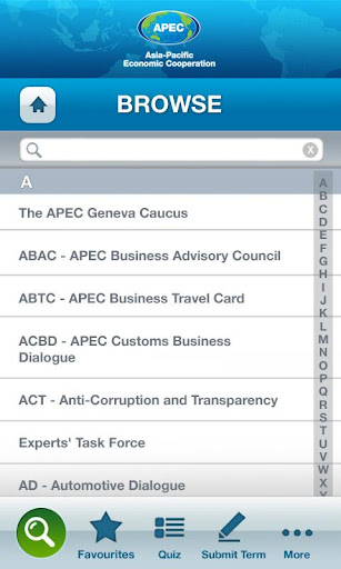 APEC Glossary