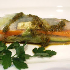 Veggie Spring Rolls With Chimichurri Sauce