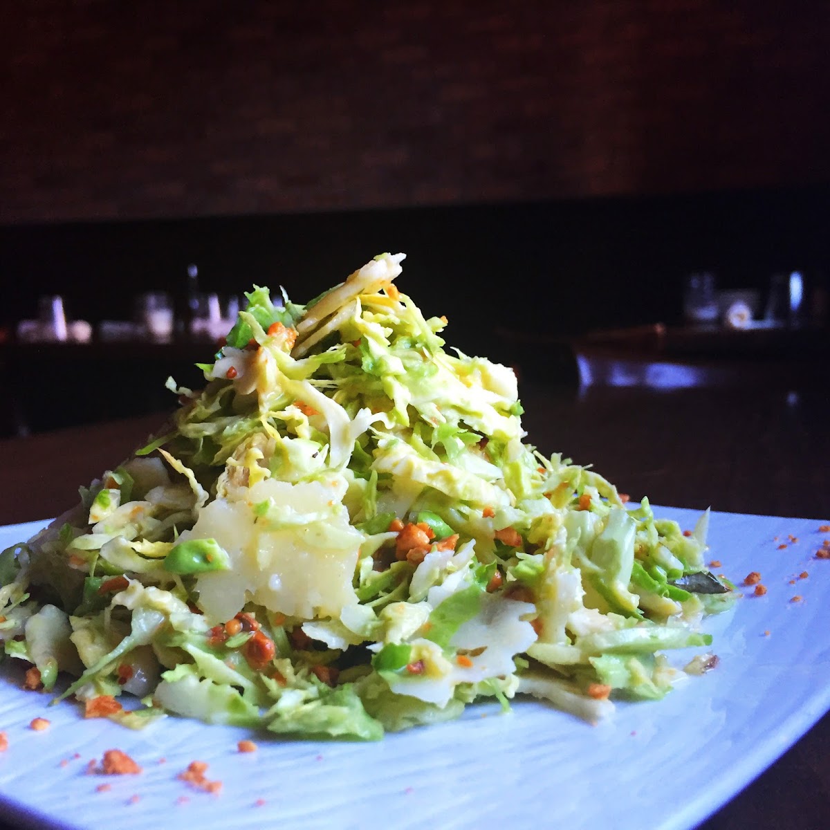 Gluten-Free Brussels Sprout Salad with Manchego Cheese and Marcona Almonds