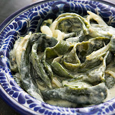 Roasted Poblanos in Cream Sauce (Rajas con Crema)