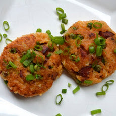 Ham and Pea Rice Cakes
