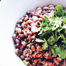 Sea Island Red Peas with Celery Leaf Salad