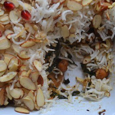 Kale Biryani with Garbanzo & Pomegranate (Crowd sourced)