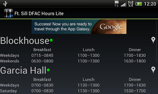 【免費書籍App】Ft. Sill DFAC Hours Lite-APP點子