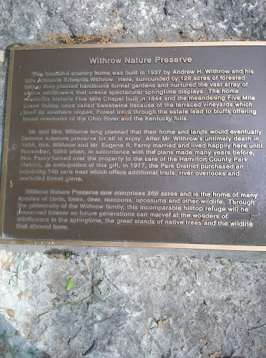 Withrow Nature Preserve History