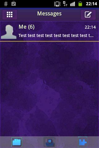 GO SMS Theme Dark Purple