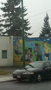 Kids Playing Mural