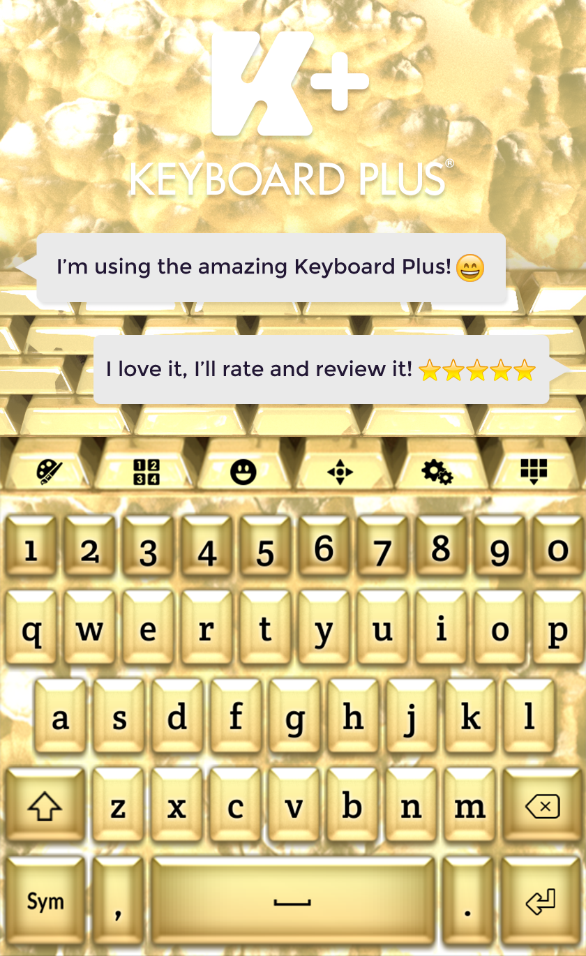 Android application Keyboard Gold screenshort