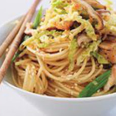 Ginger Chicken Stir-Fry with Sesame Noodles
